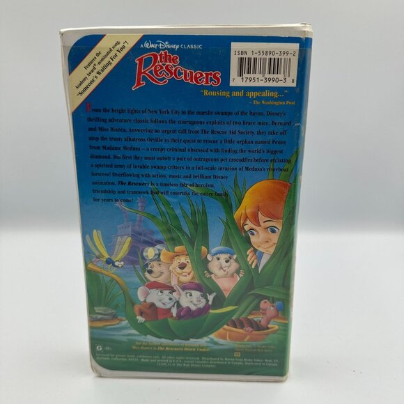The Rescuers VHS Walt Disney Classic 1992 Animation Family Movie G-Rated - Picture 2 of 3
